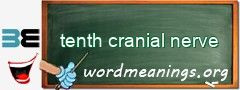 WordMeaning blackboard for tenth cranial nerve